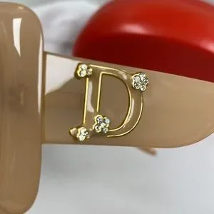 Christian Dior Couture Stunning Crystal Logo Nude Frames Graduated Sunglasses Dior | Accessories | Christian Dior Couture Stunning Crystal  main image 4